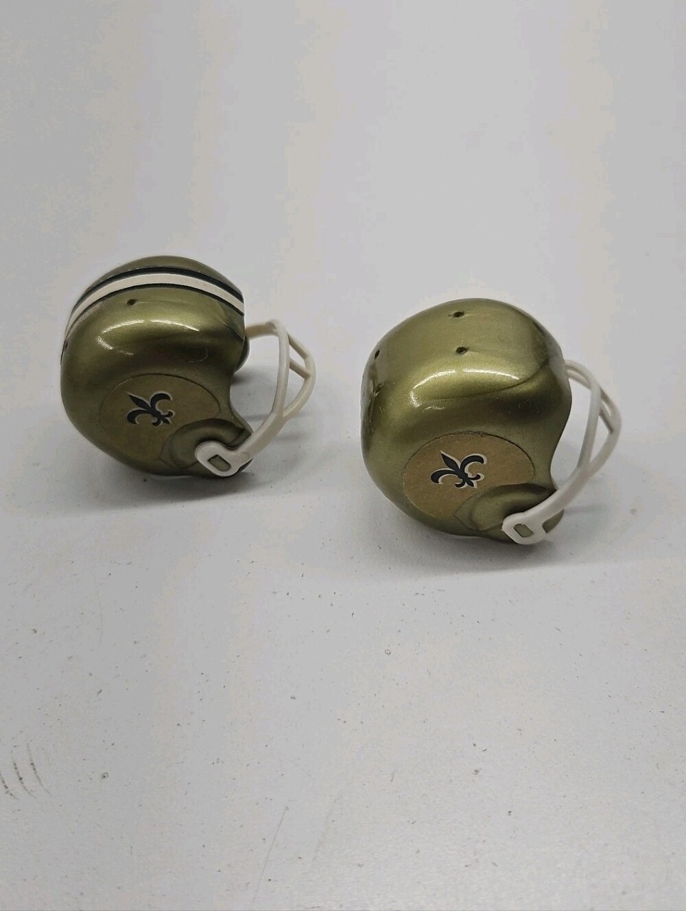 Lot Of Two Vintage OPI New Orlean Saints Mini Helmets